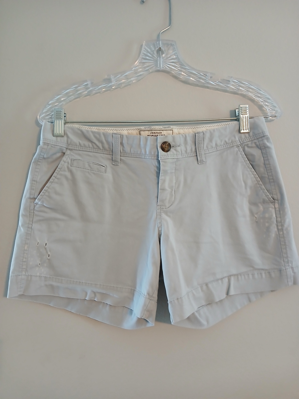 Old Navy Light Blue High-Waist Women’s Chino Shorts